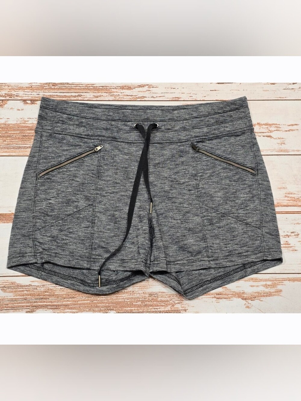 Athleta Athletic Shorts Heathered Gray Black M